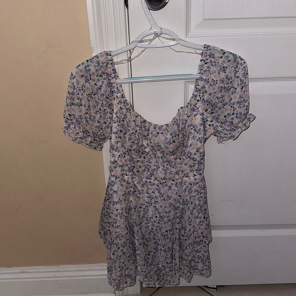 Floral Print Romper Dress